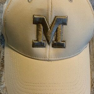 University of Michigan cream and gold cap
